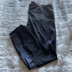 Black and grey athletic leggings